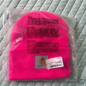 NWT Neon Pink Carhartt Beanie